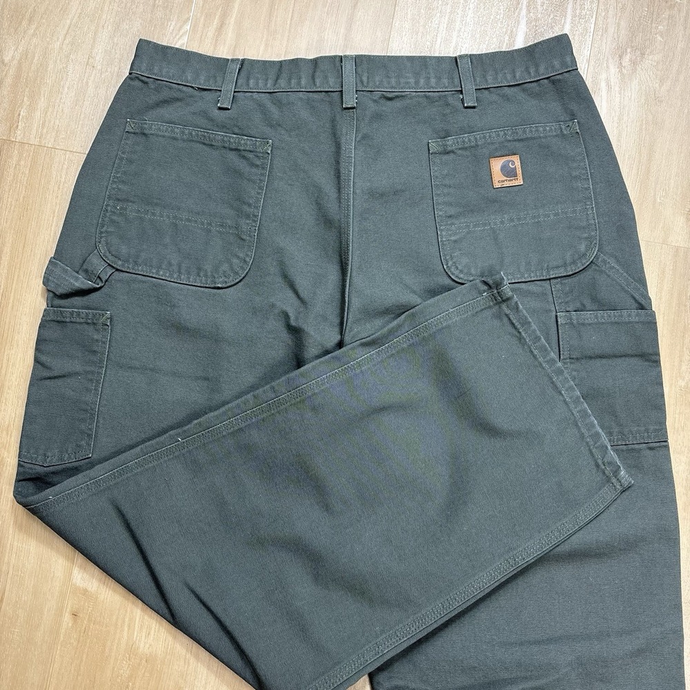 Carhartt B11 MOS Original Dungaree Fit 40x32 Canvas Utility Work Pants Green
